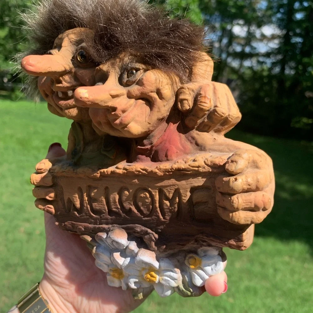 Rare Vintage Original NyFORM TROLL Welcome Door Plate - Picture 13 of 16
